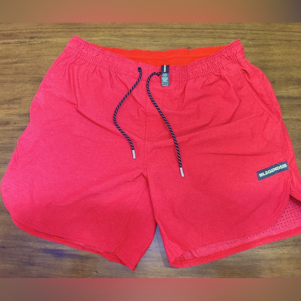 Legend Luka HD lined Red Athletic Shorts Lightweight Performance